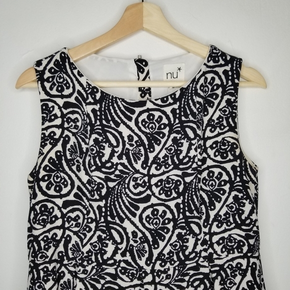 NU NEW YORK Printed Sleeveless A Line Silhouette Cute Shift Dress Women Medium - Picture 3 of 12
